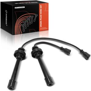 A-Premium Ignition Spark Plug Wires Set of 2 Compatible with Mitsubishi Outlander 2003-2004, Mirage 1997-2002, Lancer 2002-2007, Eclipse 2000-2005, Galant & Chrysler Sebring & Dodge Stratus, 5MM
