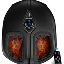 ALLYOUGER Shiatsu Foot Massager with Heat,Vibration,Air Compression and Deep Kneading for Plantar Fasciitis, Neuropathy,Improve Foot Wellness,Gifts for Women & Men（Black）