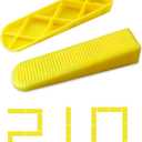 Tile Leveling System Wedges 210 pcs Reusable Tile Leveler Wedges for 1/8" 1/16" 1/32" Spacers and Tile Leveling Clips Tile Leveler Tools for Wall Floor Tile Stone Installation Yellow