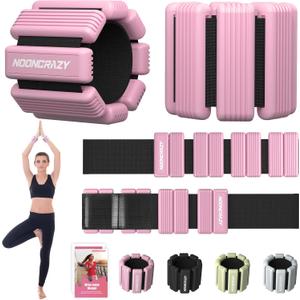 Pilates Wrist Ankle Weights for Women, Wearable Strong Arm & Leg Weights Set of 2(2.2 Lbs Each), Adjustable Ankle Weights for Walking, Yoga, Dance, Barre, Gym