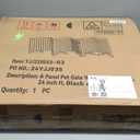 Freestanding Pet Gate for Dogs, Foldable Wooden Dog Gate for House, Extra Wide Indoor Pet Barrier for Stair, Doorway, Hall, Support Feet Included, 120 Inch Wide, 6 Panels 24",Black&Gold