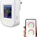 WiFi Carbon Monoxide & Natural Gas Detector Plug-in, 2-in-1 Gas and Carbon Monoxide Detector, Smart CO Detector Plug in & Combustible Gas Leak Detector for Home, RV, Kitchen  Supports 2.4GHz WiFi