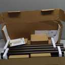 KAMANINA 2 Pack Curtain Rods for Windows 48 to 84 Inch, Antique Bronze Heavy Duty Curtain Rod Adjustable, 7/8 Inch Single Decorative Drapery Rods 32 to 86 Inch(2.6-7.1Ft), Netted Texture Finials