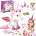 21-Piece Unicorn Gift Set for Girls Ages 3-8 | Soft Plush Stuffed Animals & Dress-Up Accessories Bundle | Idea Birthday Gifts, Christmas Presents, Party Favor for Kids Toddler Girls (White)