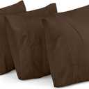 Utopia Bedding Queen Pillow Cases - Pack of 4 - Envelope Closure - Soft Brushed Microfiber Fabric - Shrinkage and Fade Resistant Pillow Covers Queen Size 20 X 30 Inches (Brown)