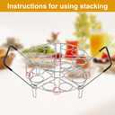 Stackable Egg Steamer Rack, BiaoGan Egg Cooking Rack with Heat Resistant Silicone Handles Compatible with Instant Pot Accessories 6,8 Quart, 18 Eggs Multipurpose Steamer Rack Trivet