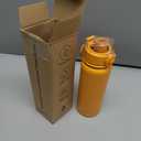 GOPPUS 20 Oz Insulated Stainless Steel Water Bottle BPA-Free Sports Water Bottle, Great for Travel, with Chug Lid - Leak & Sweat Proof with Anti-Dust Lid(orange)