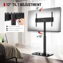 AOKCOS Swivel TV Floor Stand for 43-75 Inches TVs, 10 Level Height Adjustable Corner Extra Tall TV Stand Mount for Living Room/Bedroom, Holds up to 110 lbs,MAX VESA 600x400mm,Black