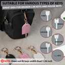 5 x Leather Keys Sleeve for Broken Car Key Loop Replacement, Keychain Cover Cute Protector and Holder for Men, Women (Blue)