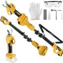 2 IN 1 Electric Pruning Shears Cordless with Pole for Dewalt 20V MAX Battery, 14Ft Reach, 1.2" Cutting Diameter, Brushless Motor Tree Pruner - for Gardening (No Battery)
