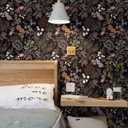 2 x Peel and Stick Wallpaper Black Floral Wallpaper Dark Floral Leaf Contact Paper for Cabinet Vintage Self-Adhesive Removable Wall Paper for Bathroom Bedroom Kitchen Shelf Liner 17.3" x 118" (Black/ Pink/ Purple)