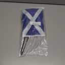 Scotland Desk Flag 12" Solid Pole Deluxe Set Scot Flags Banner Mini Small Scotland Office Table Flags with Black Stand Base Desktop Decorations(2Pack)