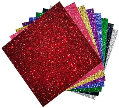 FaeliKnise Glitter Acrylic Sheets 1/8 in Thick 8x8 Cast Sparkly Acrylic Sheets 3mm for Laser Cutting, Engraving, Invitation Blanks, Signs, Festival Decorations(8, Assorted, 8"x8")