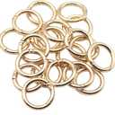 20pcs Trigger Spring O Rings Round Carabiner Clip Snap for Keyrings Buckle, Bags,Purses (Gold, 3/4 inch)