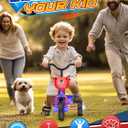 Tricycle for Toddlers 1-3 3-5 Year Olds, Spider Toddler Bike Baby Balance Bike with Colorful Lighting Wheels & Large Basket, Birthday Gift and Toy for 1 2 3 4 5 Year Olds Boys and Girls