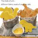 Mini Dino Chicken Nugget Plush 4.2 Inches, Realistic Fun Dino Fried Chicken Nuggets Pillow Stuffed Toy, Gift for Boys and Girls(Mini Dino-5pc)