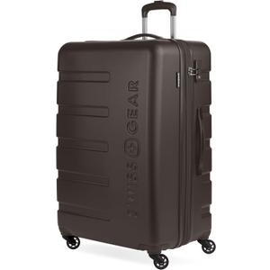 SWISSGEAR Signature Hardside Expandable Checked Large Spinner Luggage, ABS Construction, TSA-Friendly Lock, Chocolate, 27-Inch