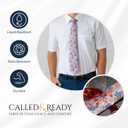 3 x Called and Ready Men’s 2.75" Width Skinny Slim Ties | Liquid & Stain Resistant | Missionaries | Prom | Weddings 3 pack (Blue)