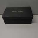 BEAU TODAY Flat Sandals for Women, Fashion Strappy Sandal Comfortable Arch Support, Open Toe Beach Dressy Leather Summer Platform Sandals (8.5, Black-1)