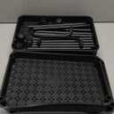 MOYIPIN 4-Tier Plastic Rolling Utility Cart with Handle,Utility Storage Cart for Office, Living Room, Kitchen,Movable Storage Organizer Shelves,Black