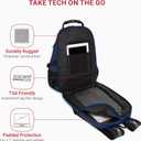 SWISSGEAR 1900 ScanSmart TSA Laptop Backpack Fits 17 Inch Laptop with RFID Protection and Tablet Pocket, Navy Ballistic, 19-Inch