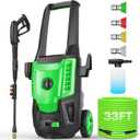 5000PSI Electric Pressure Washer, 2025 4.0 GPM High Power Washer Machine, with Adjustable Nozzle and Soap Bottle for Cars/Fences/Driveways/Home/Patios (Light Green)