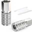 2PCS 1/2" Female NPT x 1/2" Flow Air Fittings, 1/2" Female Air Quick Connect Fittings, Industrial Air Hose Coupler for Air Compressor