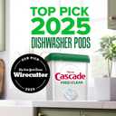 Cascade Free & Clear Dishwasher Pods, Dishwasher Detergent, Dish Detergent Soap, Unscented, 62ct