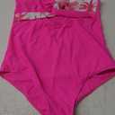 Girls'Swimwear One Piece Kids Swimsuits for Girls Tropical Twist Cross Bathing Suits with Cover Up Skirt (15-16 Years)