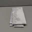 ABSOP Winter Snowman Round Tablecloth White Tablecloth 60 Inch Christmas Snowflake Pattern Circle Table Cloth Xmas Holiday Table Cover Indoor Decor for Home Kitchen Dinning Party