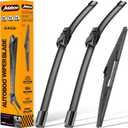 AUTOBOO 24"+18" Windshield Wipers with 14" Rear Wiper Blade Replacement for Mazda CX-5 CX-9 CX5 CX9 2017 2018 2019 2020 2021 2022 2023 2024 2025-Original Factory Quality (Pack of 3)