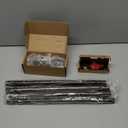 Bronze Curtain Rod 32 to 58 Inches (2.6 to 4.8 ft), USFOOK 7/8 Inch Heavy Duty Curtain Rods for Windows, Telescoping Splicing Drapery Rods with Twisted Cage Finials