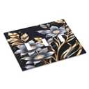 Decorative Art Light Switch Covers Gold Silver Blooms 3 Gang Triple Toggle Wall Plate Decorative Switch plate Electrical Faceplate for Home Decor