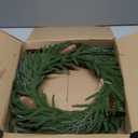 Briful Norfolk Pine Christmas Wreaths for Front Door, 20 inches Artificial Green Wreath with Pinecones Decorative Bells for Xmas Room Wall Kitchen Mantle Outdoor Porch Decor