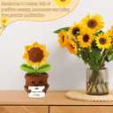 2 x Emotional Support Crochet Sunflower Gifts for Women, Positive Gifts for Women, Men