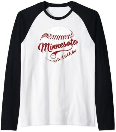 Baseball Minnesota Team Love Twin City National Pastime Men Raglan Baseball Tee XL Baseball Minnesota Team Love Twin City National Pastime Men Raglan Baseball Tee XL