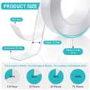 P7yaumy Double Sided Tape Heavy Duty 0.75in20ft, Nano Tape Double Sided, Removable Traceless Two Sided Adhesive Tape, Clear Mounting Tape Double Sided Tape for Walls, Hanging Picture,Poster,Carpet