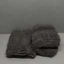 Bathroom Rugs Dark Grey 24x17,Extra Soft Absorbent Chenille Bath Rugs,Thick Non-Slip Shaggy Bath Mat,Machine Washable Quick Dry Bath Mats for Bathroom Floor, Tub, Shower Accessories, Pack 2