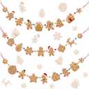Blulu 9 ft Gingerbread Christmas Decoration Christmas Garlands Banners Gingerbread Decorations Candy Garland Hanging Ornaments for Xmas Tree Kitchen Wall Decor