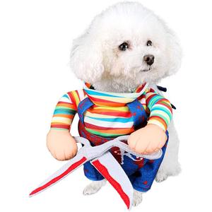 NACOCO Dog Halloween Scissors Style Doll Costume Pet Christmas Cosplay Adjustable Doll Funny Special Clothes Puppy Party Clothes for Dogs Cats (Medium)