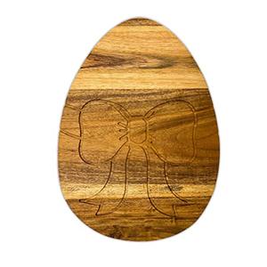 Affinity Decor Organic Acacia Wooden Cutting Board and Serving Platter for Cheese, Snacks, Vegetables, Fruit & Salad (Gifted Egg 13"L x 9.3"W)