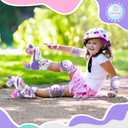 SULIFEEL Rainbow Unicorn 4 Size Adjustable Roller Skates for Girls Boys for Kids Children Skates Indoor Outdoor, Medium - Big Kid