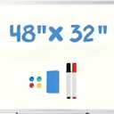 DUMOS Magnetic White Board, Dry Erase Board 48 x 32