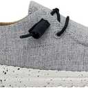 HEYDUDE Women's Wendy Chambray Lace-Up Loafers (6, White Blue 2)