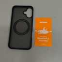 TORRAS 360 Rotatable Magnetic Ring for iPhone 16 Plus Case, Fit for MagSafe with Stand Ring Holder, 16FT Military Grade Shockproof Translucent Back Case for iPhone 16 Plus Phone Case Ostand, Black