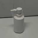 Small Soap Dispenser for Bathroom and Kitchen, Modern Farmhouse Striped Style Plastic Hand Soap Dish Soap Dispenser with Pump Matte Beige