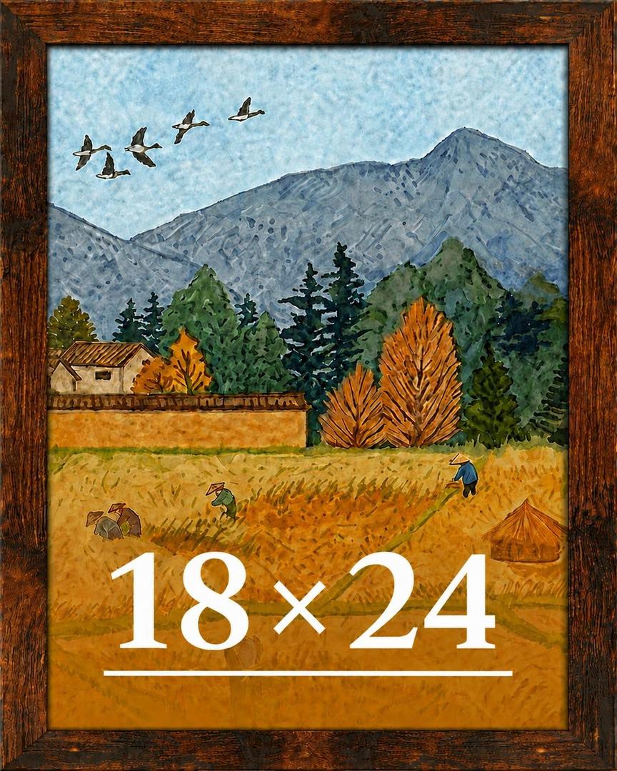18x24 Picture Frame for Wall Display, 18x24 Brown Picture Frame with Shatter Resistant Plexiglass, Stable and Sturdy 18 x 24 Poster Frame for Wall Display, Handpicked Gift Collection, 1 Pack