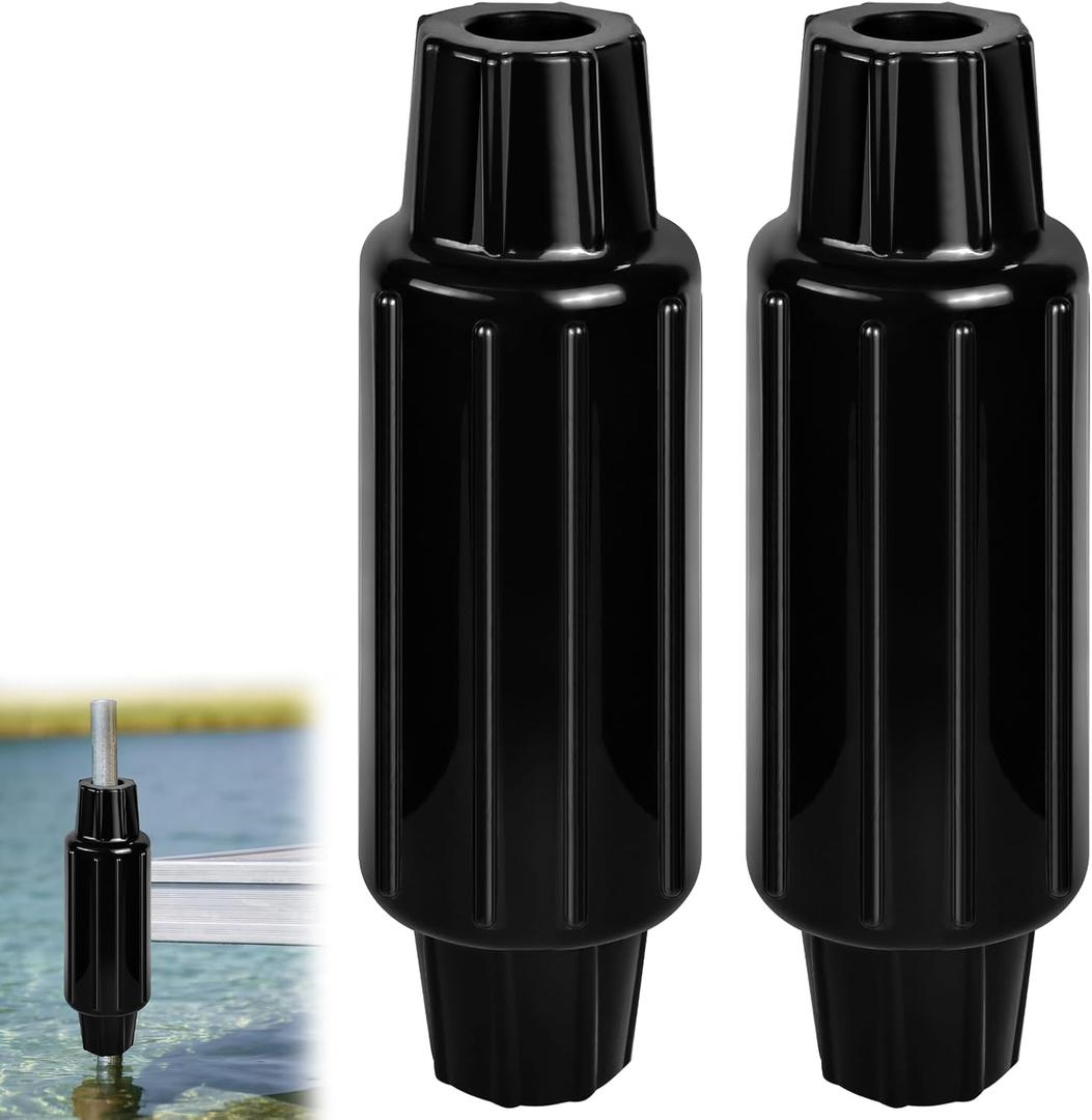 Dock Fender Bumper for Post, Boat Dock Bumpers Slide-Over Post Pole, Slip-On Dock Leg Pipes and Mounting Brackets, Vertical Protection Dock Guards, Soft UV-Resistant Marine-Grade Vinyl