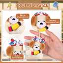 Gejoy 24 Pcs Mini Animal Plush Toy Small Cute Stuffed Animals for Party Favors Small Animal Plush Keychain Decoration, Carnival Prizes, Halloween Party Favors(Dog)