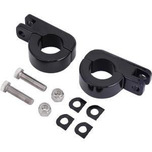32mm 1 1/4" Highway Engine Guard Bar Highway Footpegs Mount Kit Fits For Harley Touring Road Electra Street Glide Road King Dyna Sportster (Gloss Black)